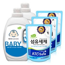 아토세이프 유아 세탁세제 2L 2개+리필 1.3L 3개, 단품없음