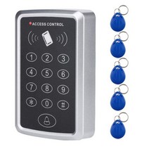 대문번호키 유리문 전자 도어락 자동문 125KHz RFID 키패드 야외 방수 커버 EM 카드 리더 도어 액세스 제어 시스템에 10pcs Keyfobs, M203 and 5 Keys