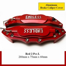 캘리퍼 켈리퍼 커버 도색 4 p 2 브레이크 패드 알루미늄 전면 후면 자동차 타일링 메르세데 벤츠 푸조 피아트 코다 볼보 포드, 레드 2 개 l