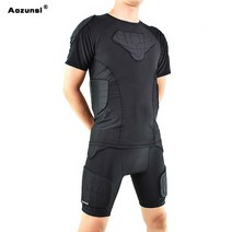 보호복 축구 이너웨어 골키퍼 프로텍트, 업그레이드 티셔츠+5부 팬츠