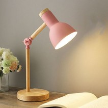 E27 북유럽 눈 보호 책상 램프 나무 책 빛 공부 침실 거실 독서 LED 테이블 빛128894, 분홍, 나는 플러그, 따뜻한 화이트