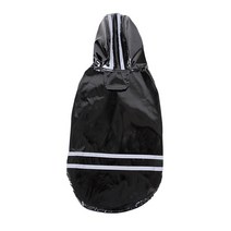 야외 강아지 애완 동물 비옷 S-XL 후드 방수 재킷 PU 개 고양이 의류 여름, [03] L, [01] Black