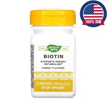 네이쳐스웨이 바이오틴 비오틴 사탕 Biotin 1000mcg 체리맛 100식물성캔디, 100정, 1개