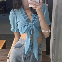 여성 반팔 가디건 여름 크롭 면 쉬폰 전도연 옷 프릴 볼레로 조끼 패션 20대 30대