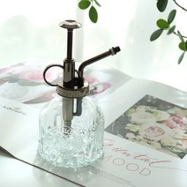 모스홀릭 빈티지 앤틱 물뿌리개 스프레이 3종 택1 화분 유리병 분무기 인테리어소품, 투명, 1개