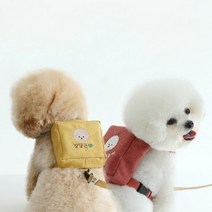 [카민프로젝트] 강아지 외출용품 큐브 하네스주문제작, 블루/SM~M