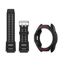 Smsung G Alaxy Watch3 액세서리 방수 내구성 덮개에 호환되는 스마트 워치 교체 피트니스 밴드 스트랩, 검은 색과 빨간색 케이스