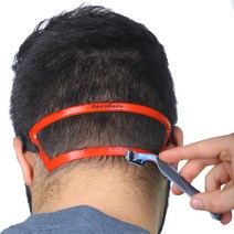 남자 구렛나루 다듬기 옆머리 수염 코털 스타일 자 모형 모양 정리 5PCS 다용도 휴대용, F.목 뒤 1개 + 1개
