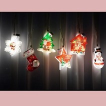 기타 걸이 끈형식 건전지사용 크리스마스용 팬던트 전구, 별