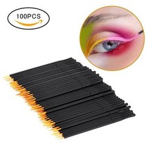 애교살라이너 아이펜슬 철벽녀 안번지는 번지지않는 음영 안지워지는아이라이너 100pcs 일회용 아이 라이너 브러쉬 하드 헤드 액체 섀도우 메이크업 도구, 단일수량