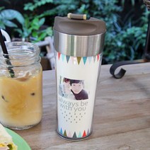 독특한 레인보우 디자인 포토 텀블러 선물포장, 스텐(슬림대)-400ml(+8000원)