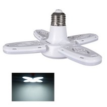 E27 LED 전구 팬 블레이드 타이밍 램프 AC85265V 28W 접이식 Led 산업 홈 천장 조명 차고 빛, 01 Cold White_01 Cold white