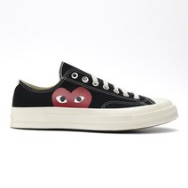 꼼데가르송 (당일) 22FW 컨버스 척테일러 1970S 블랙 로우 스니커즈 P1K111 BLACK
