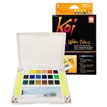 사쿠라 코이 워터칼라 18색 고체케익