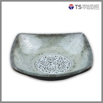 [돌산멜라민] 플라워 멜라민 샤링사각구프 - 찬기 쿠프 구프 식당용 업소용 그릇, 6.5