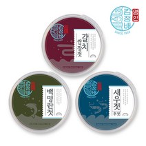 굴다리식품 김정배 명인젓갈 갈명새추 3종세트 갈치쌈장젓 250g   백명란젓 파지 250g   새우추젓 250g, 1개
