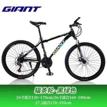 GIANT 자이언트 산악 자전거 더블 디스크 브레이크 충격 흡수 내리막 사바 java sava 트위터 자바, 27.5인치, 24속도 블랙그린