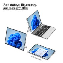 최신형 12.3인치 얇은 노트북 터치스크린 태블릿겸용 1TB 화면분리형, WIN-J-2, Windows11, 12G, 12GB  256GB SSD, 실버