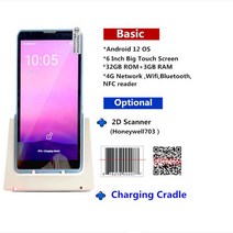 2D 바코드 스캐너 블루투스 안드로이드 데이터 수집기 하니웰 QR 재고 있음 무선 4G GPS PDA, 08 Cradle4_01 미국