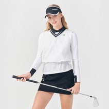 클리블랜드 V넥 허리셔링 우븐소재 여성 골프조끼 (CGWVT31516), NY