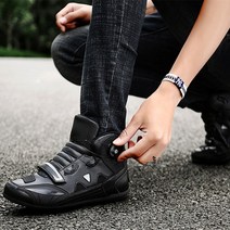 캐쥬얼 디자인 오토바이 라이딩슈즈 오토바이부츠 바이크 자전거 스니커즈, 41, 빨