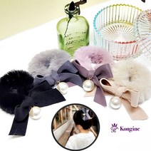 밍크리본 곱창밴드/밍크 헤어슈슈/밍크곱창머리끈/빅곱창밴드/당고머리끈/곱창밴드밍크