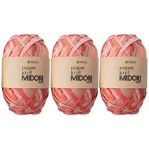 청송뜨개실 미도리 뜨개실 (3볼) 종이실 라탄실 한지실 페이퍼얀 코바늘 손뜨개질 미도리실, 52 (나염)(3볼), 3개