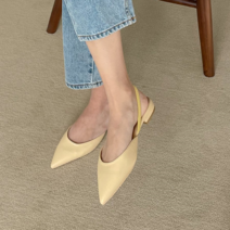 스틸레토 밴딩 스트랩 슬링백 단화 플랫슈즈