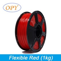 Tpu 필라멘트 1Kg 플라스틱 탄성 1.75Mm 0.5Kg 10M 100G 샘플 3D 프린터 재료 자연 검정 빨강 녹색 파랑 노랑 색상, Flexible Red 1kg+China
