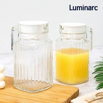루미낙 콰드로 유리 물병 0.5L(1+1) 업소용 카페용 가정용 냉장고 물통, 루미낙 콰드로 물병 0.5L(1+1)