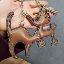 로스킨 동물캐릭터 반제품(소가죽) 강아지 곰 사슴 고양이 토끼 가죽공예 DIY 패키지, 민자검정슈나우져