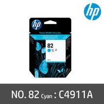 HP잉크 HP82 C4911A 플로터잉크 디자인젯 T800 T500/K, NO.82 C4912A 빨강
