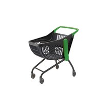 친환경 무소음 대형마트 마트용 100L 플라스틱 쇼핑카트, GREEN/플라스틱 오토워크 바퀴