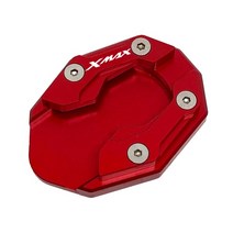 xmax300 용품 xmax300 nmax155 mt15 cnc 오토바이 킥스탠드 사이드 스탠드 확대 발 확장 패드 yamaha nmax 155 xmax 300 mt-15, red1-xmax