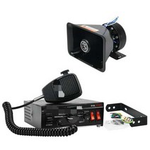 중장비 사이렌 앰프 스피커 12v 24v 차량용 확성기, 12V 200W  + 사각형 스피커
