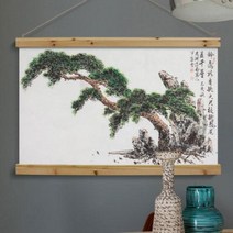 [바보사랑] 우드스크롤_90CmX60Cm_동양화장수의소나무[꾸밈], 상세 설명 참조, 상세 설명 참조