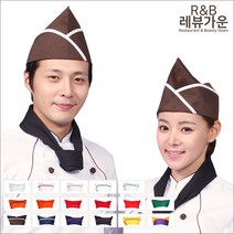 레뷰가운 CA20 위생모자 헬로우모자 주방모자 조리모자, CA20_흰색+흰줄FREE, 1개