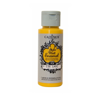 E338 (Yellow) 헤리티지공예 스타일 매트 에나멜 물감 59ml (무광 수성 유리 글라스 포슬린 물감)