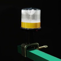 선박용 태양광 LED 해상 선박 어선 안전등 배 항해등 항로 표시등 신호등 위치 확인등, 투명 케이스 철골 옐로우 글로우 블랙