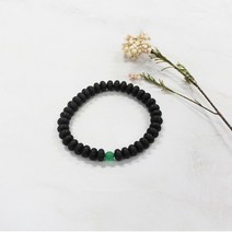 그린오닉스 검은타원 침향팔찌 (8mm) 침향나무 염주팔찌 패션염주