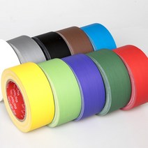 무광 면테이프 리무버 컬러 청테이프 25M 천테이프 덕테이프, 48mm 연녹색, 1개