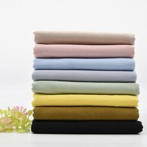 유명한원단 마카롱 코튼 린넨원단 파스텔 블랙 무지천, 올리브브라운