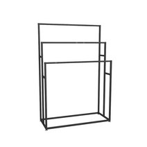 욕실수건건조대 골드 프레임 욕실 호텔식 악세사리 미니 건조대 수건 타올 걸이 행거 선반 우스어스, [블랙]길이 55x폭 25x높이 110