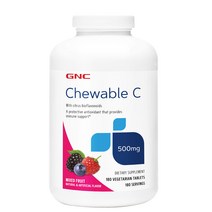 GNC 츄어블 C 500mg 180 정 면역 지원 제공