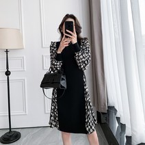 록시부띠끄 고급 패턴 긴팔 원피스