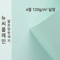 뉴씨플레인 종이문화 얇은 양면색지 120g 4절 낱장 1매 No.18 연옥색, 1장