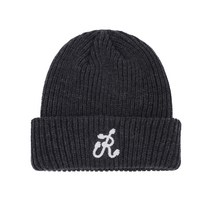 HW-BN148 R Rope Logo BeanieㅣCharcoal