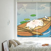 웰텍스 실사롤스크린 일러스트 디자인 UV프린트 감성 그림 블라인드