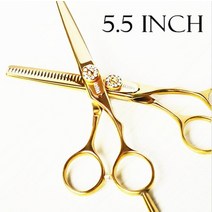 미용 이발사 가위 세트 스테인레스 전문 6 5.5 인치 독일 440c 골든 컷 헤어 커팅 이발사 메이크업 엷게하는