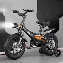 [포레버] 아동 불빛보조바퀴 자전거 12인치~18인치 3세~8세 일체형휠 일체형휠뒤좌석 어린이자전거 관세포함 [국내배송착불], 14인치, 블랙일체형휠